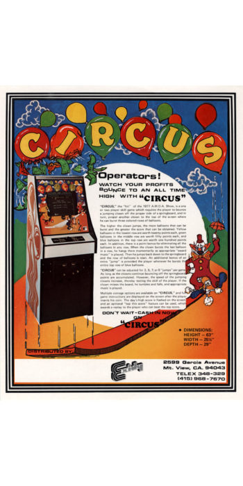 vernimark noleggio videogiochi arcade CIRCUS EXIDY